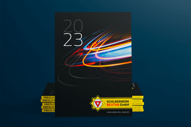 Bild des neuen Preiskatalogs 2023 der Schilderwerke-Beutha