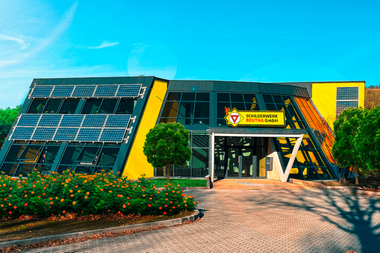 Bild des neuen Standortes der Schilderwerk-Beutha GmbH in Neustadt / Sa.