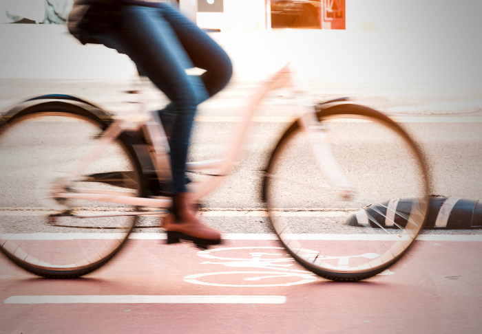 Fahrradweg in einer fahrradfreundlichen Kommune