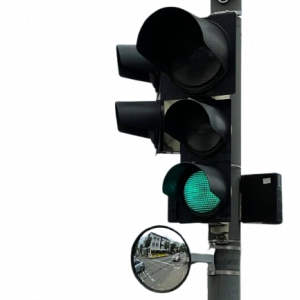Ampel-Spiegel an einer Ampel