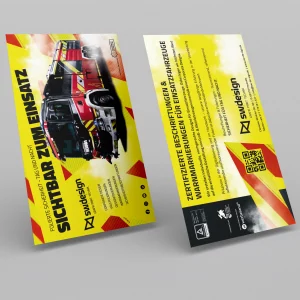 Flyer zur Einsatzfahrzeugfolierung