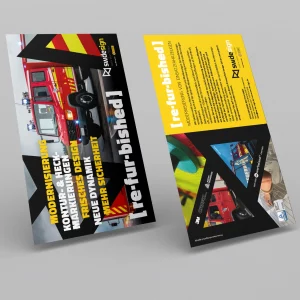 Flyer zur Modernisierung von Einsatzfahrzeugen