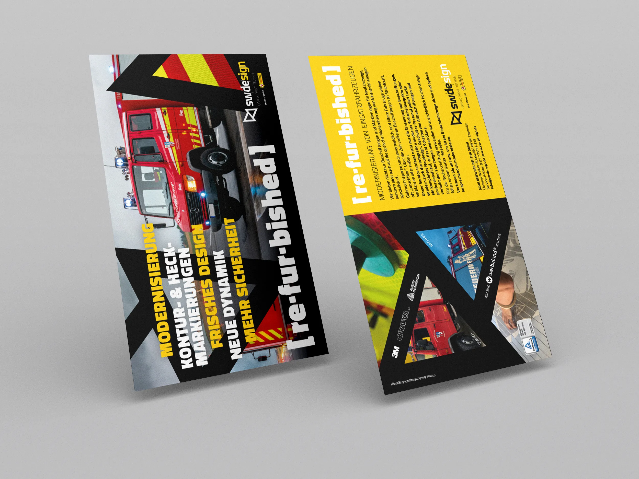 Flyer zur Modernisierung von Einsatzfahrzeugen