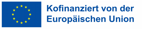 Logo der Europäischen Union mit Hinweis „Kofinanziert von der Europäischen Union“.