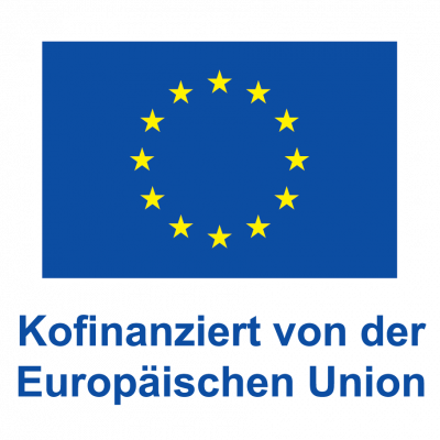 Logo der Europäischen Union mit Hinweis „Kofinanziert von der Europäischen Union“.