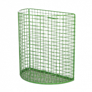 Drahtabfallkorb "M1" Halbrunder Drahtkorb mit grünem Boden - ideal für eine Frühjahrsputzaktion