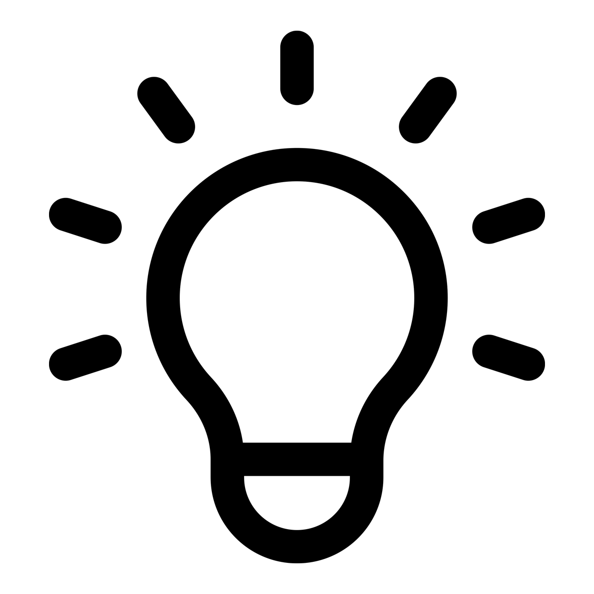 Schwarzes Glühbirnen-Symbol zur Kennzeichnung von Expertentipps.